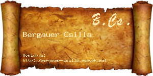 Bergauer Csilla névjegykártya